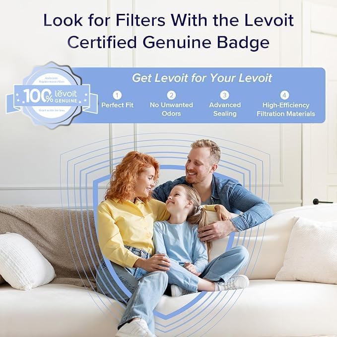 Vital 100S-P Air Purifier Pet Allergy Replacement Filter, Genuine Filter, Supports HEPA Sleep Mode, Activated Carbon, Removes Pet Dander, Smoke, Allergens, Vital 100S-RF-PA, Yellow