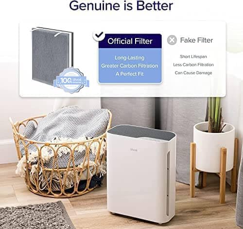 Vital 100S-P Air Purifier Pet Allergy Replacement Filter, Genuine Filter, Supports HEPA Sleep Mode, Activated Carbon, Removes Pet Dander, Smoke, Allergens, Vital 100S-RF-PA, Yellow