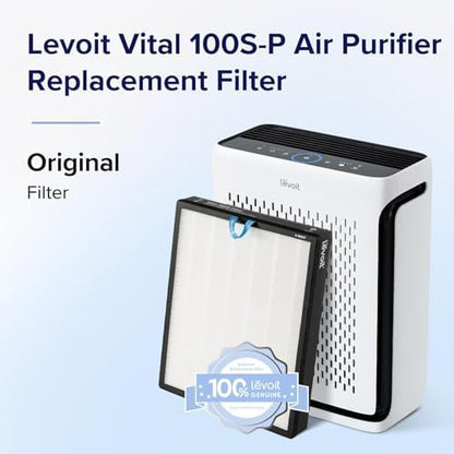 Vital 100S-P Air Purifier Pet Allergy Replacement Filter, Genuine Filter, Supports HEPA Sleep Mode, Activated Carbon, Removes Pet Dander, Smoke, Allergens, Vital 100S-RF-PA, Yellow