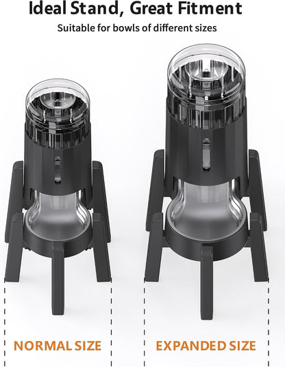 Dog Bowl Stand with Adjustable Height and Width [Stand Only] | Elevated Pet Water & Food Bowl for Medium Dogs, Stable and Anti-Slip Raised Bowl
