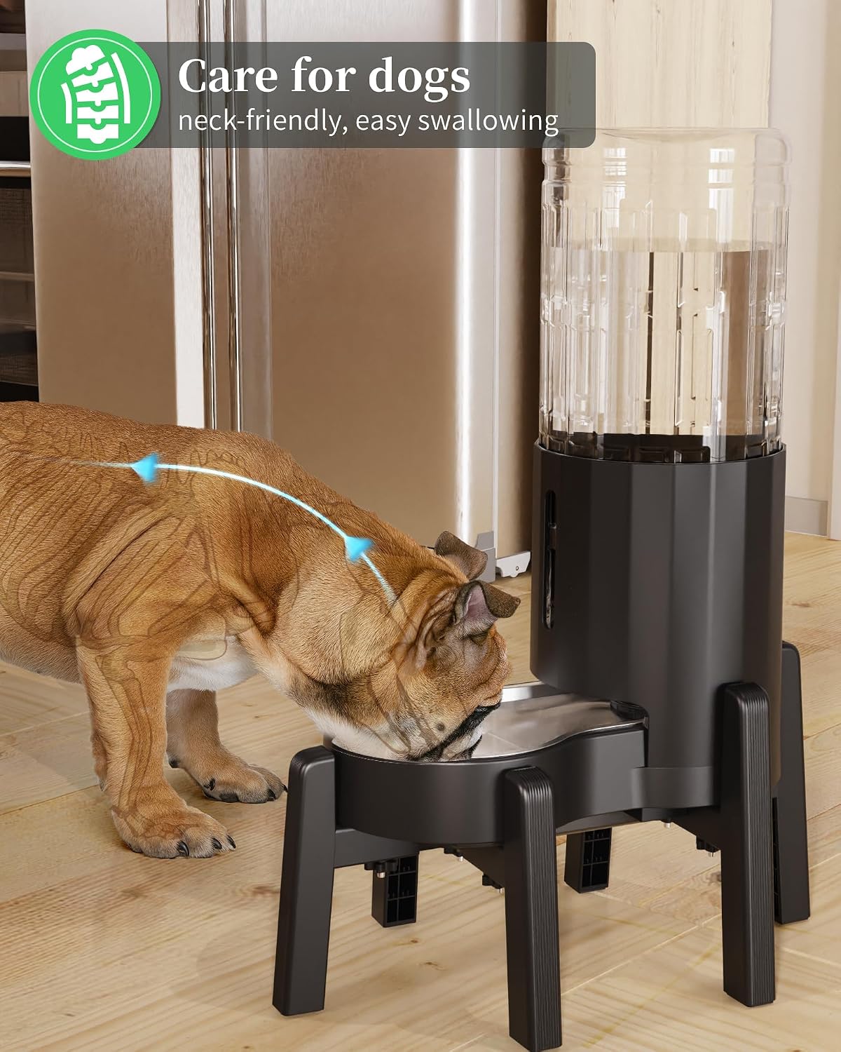 Dog Bowl Stand with Adjustable Height and Width [Stand Only] | Elevated Pet Water & Food Bowl for Medium Dogs, Stable and Anti-Slip Raised Bowl