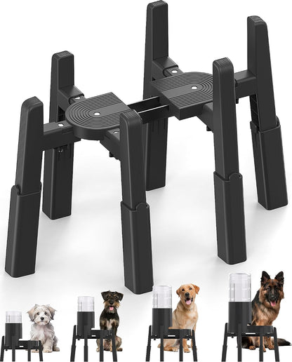 Dog Bowl Stand with Adjustable Height and Width [Stand Only] | Elevated Pet Water & Food Bowl for Medium Dogs, Stable and Anti-Slip Raised Bowl