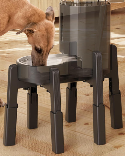Dog Bowl Stand with Adjustable Height and Width [Stand Only] | Elevated Pet Water & Food Bowl for Medium Dogs, Stable and Anti-Slip Raised Bowl