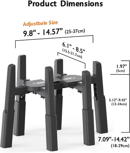 Dog Bowl Stand with Adjustable Height and Width [Stand Only] | Elevated Pet Water & Food Bowl for Medium Dogs, Stable and Anti-Slip Raised Bowl