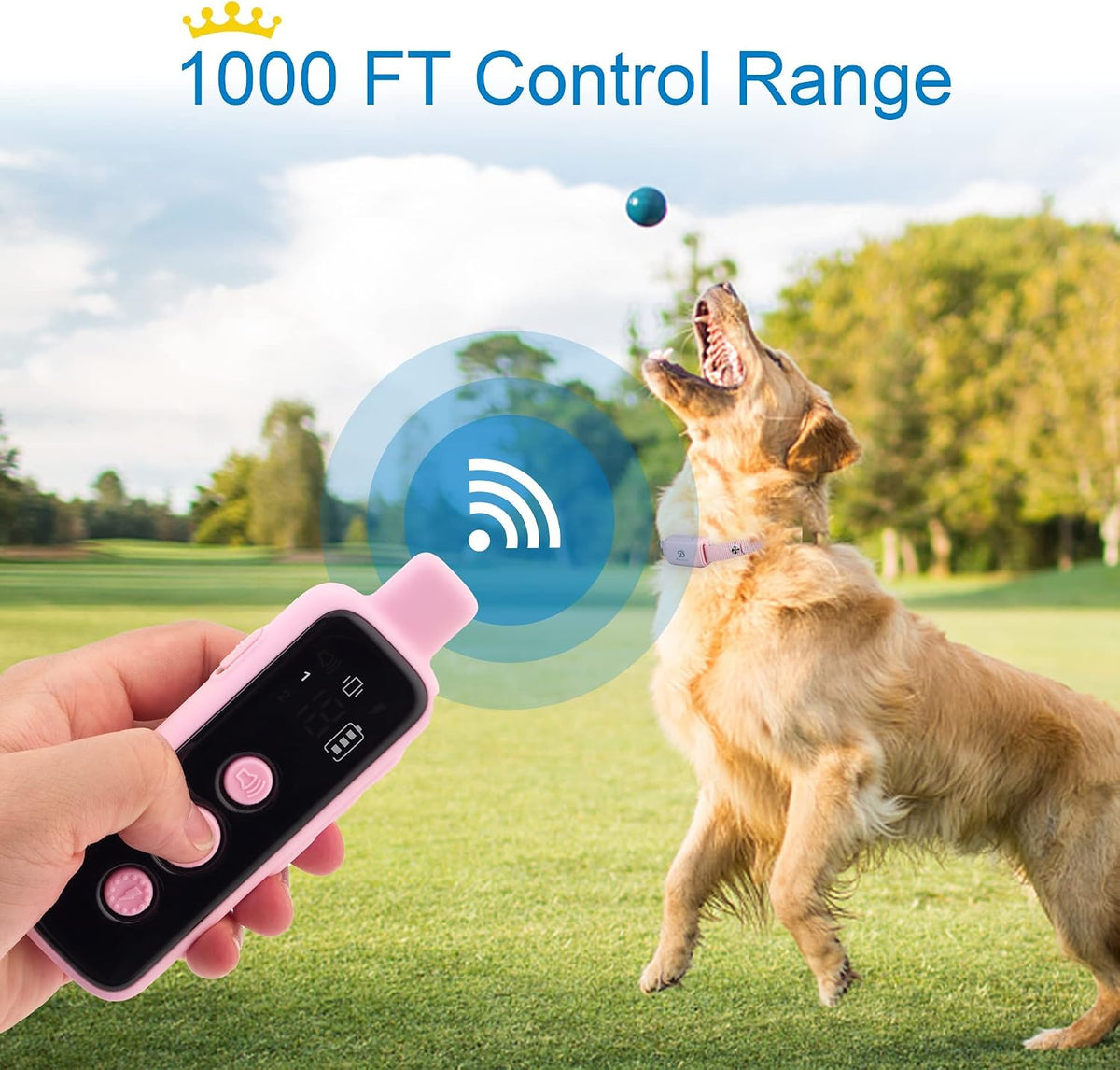 Dog Shock Collar for 2 Dogs - (8-120lbs) Waterproof Rechargeable Electric Dog Training Collar with Remote for Small Medium Large Dogs with Beep Vibration Safe Shock Modes(Grey)