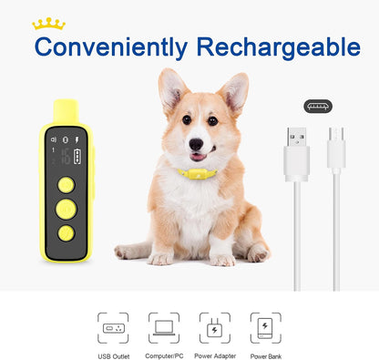 Dog Shock Collar for 2 Dogs - (8-120lbs) Waterproof Rechargeable Electric Dog Training Collar with Remote for Small Medium Large Dogs with Beep Vibration Safe Shock Modes(Grey)
