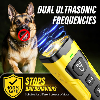YUYQA Dog Bark Deterrent Device, 3X Ultrasonic Anti Barking, 6 Training Modes 23 FT Range Barks No More Indoors Outdoors Behavior Correct Safe & Humane Rechargeable Compact Bark Control for Dogs