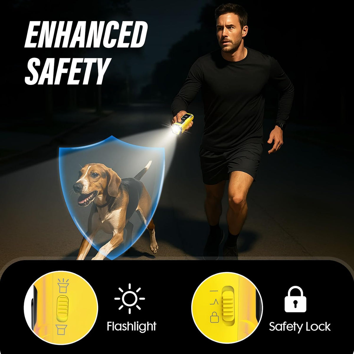 YUYQA Dog Bark Deterrent Device, 3X Ultrasonic Anti Barking, 6 Training Modes 23 FT Range Barks No More Indoors Outdoors Behavior Correct Safe & Humane Rechargeable Compact Bark Control for Dogs