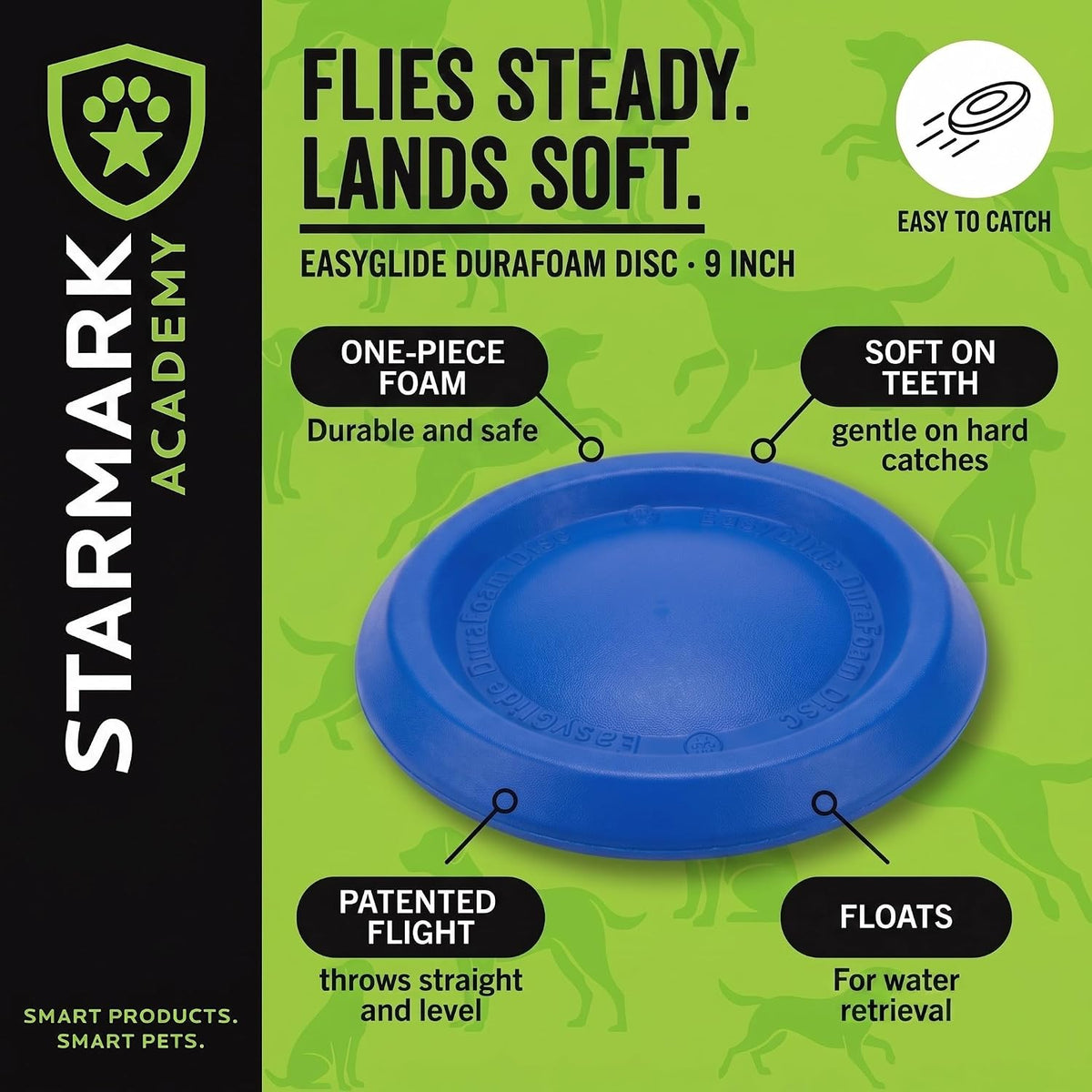 EasyGlide DuraFoam Flying Disc Dog Toy 9-Inch
