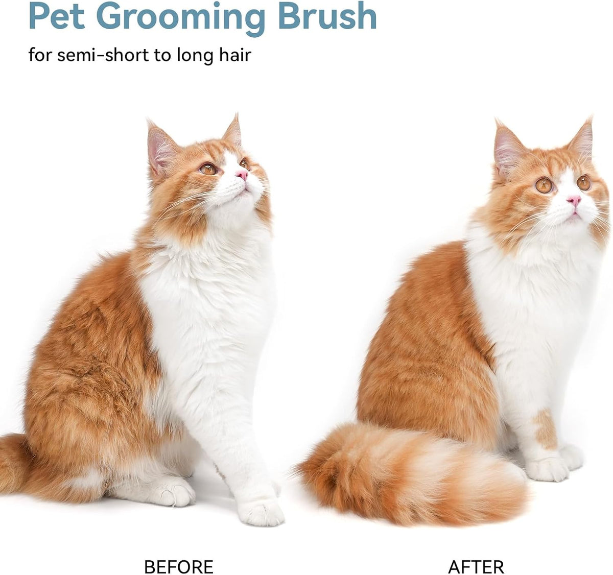Skin Friendly Self-Cleaning Slicker Brush for Dogs & Cats, Gentle Pet Grooming Tool for Shedding & Deshedding, Efficient Hair Remover for Long & Short Haired Pets | Self Cleaning Pet Brush for Long or Semi-Short Haired Cats, Removing Loose Fur & Tangles