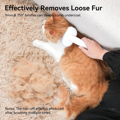 Skin Friendly Self-Cleaning Slicker Brush for Dogs & Cats, Gentle Pet Grooming Tool for Shedding & Deshedding, Efficient Hair Remover for Long & Short Haired Pets | Self Cleaning Pet Brush for Long or Semi-Short Haired Cats, Removing Loose Fur & Tangles