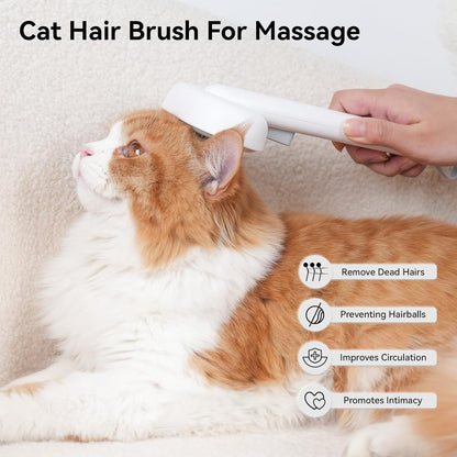 Skin Friendly Self-Cleaning Slicker Brush for Dogs & Cats, Gentle Pet Grooming Tool for Shedding & Deshedding, Efficient Hair Remover for Long & Short Haired Pets | Self Cleaning Pet Brush for Long or Semi-Short Haired Cats, Removing Loose Fur & Tangles