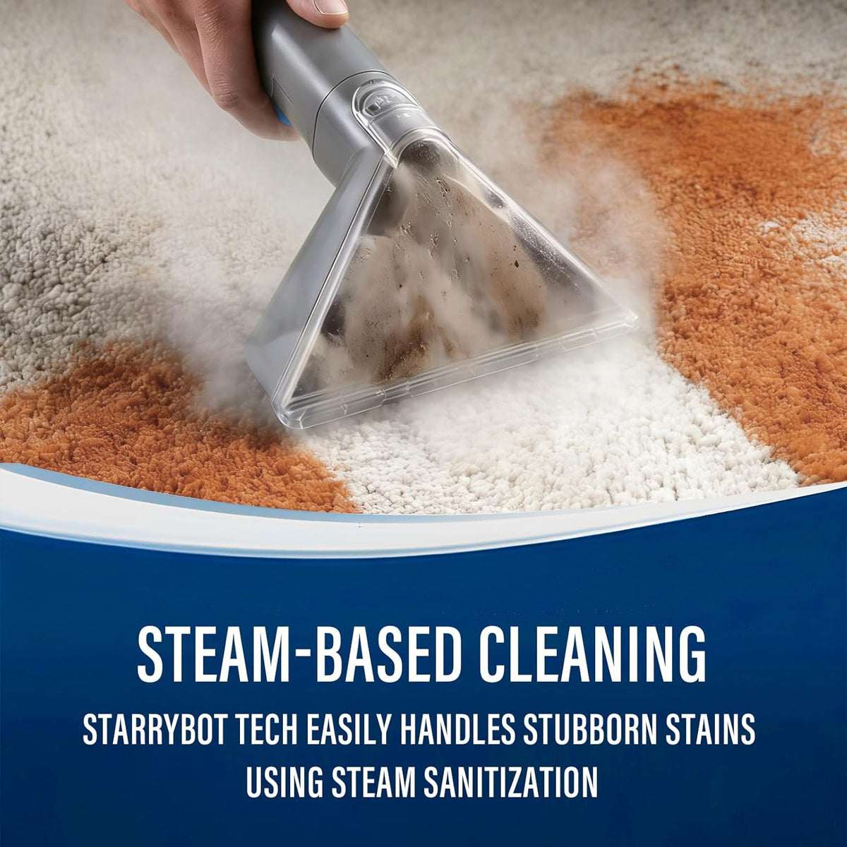 Portable Carpet Cleaner with Steam, 18Kpa Spot Cleaner(Gray)
