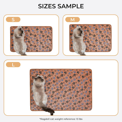 Dog Blanket 3 Pack, Soft Cozy Fleece Throw for Puppy Cat,23"x16" | Fuzzy Flannel Small Pet Blanket Washable, Cute Paw Print for Crate Car Bed. Puppy Essential,Cat Stuff Gifts,Small