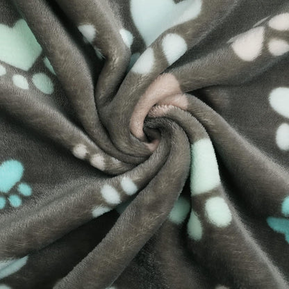 Dog Blanket 3 Pack, Soft Cozy Fleece Throw for Puppy Cat,23"x16" | Fuzzy Flannel Small Pet Blanket Washable, Cute Paw Print for Crate Car Bed. Puppy Essential,Cat Stuff Gifts,Small
