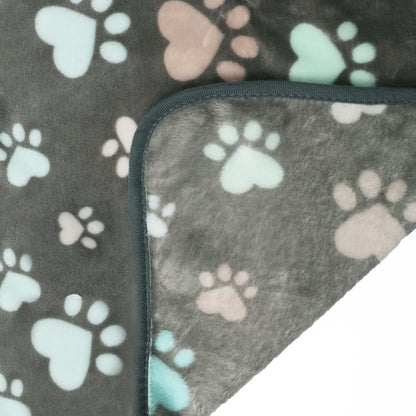 Dog Blanket 3 Pack, Soft Cozy Fleece Throw for Puppy Cat,23"x16" | Fuzzy Flannel Small Pet Blanket Washable, Cute Paw Print for Crate Car Bed. Puppy Essential,Cat Stuff Gifts,Small