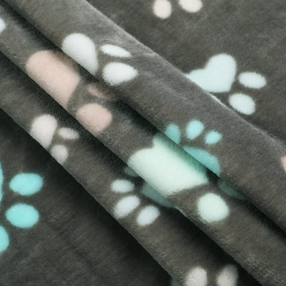 Dog Blanket 3 Pack, Soft Cozy Fleece Throw for Puppy Cat,23"x16" | Fuzzy Flannel Small Pet Blanket Washable, Cute Paw Print for Crate Car Bed. Puppy Essential,Cat Stuff Gifts,Small