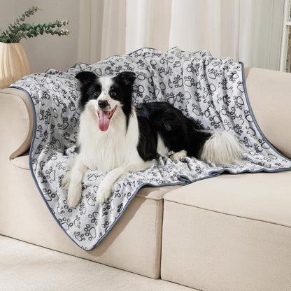 Dog Blanket 3 Pack, Soft Cozy Fleece Throw for Puppy Cat,23"x16" | Fuzzy Flannel Small Pet Blanket Washable, Cute Paw Print for Crate Car Bed. Puppy Essential,Cat Stuff Gifts,Small