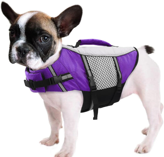 Lightweight Dog Life Jacket Puppy Swimming Vest with Lift Handle
