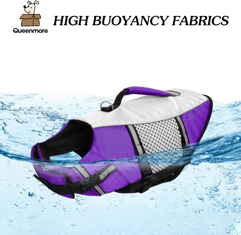 Lightweight Dog Life Jacket Puppy Swimming Vest with Lift Handle