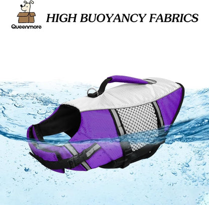 Lightweight Dog Life Jacket Puppy Swimming Vest with Lift Handle