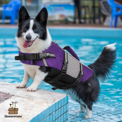 Lightweight Dog Life Jacket Puppy Swimming Vest with Lift Handle