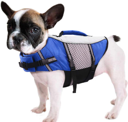 Lightweight Dog Life Jacket Puppy Swimming Vest with Lift Handle