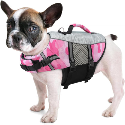 Lightweight Dog Life Jacket Puppy Swimming Vest with Lift Handle
