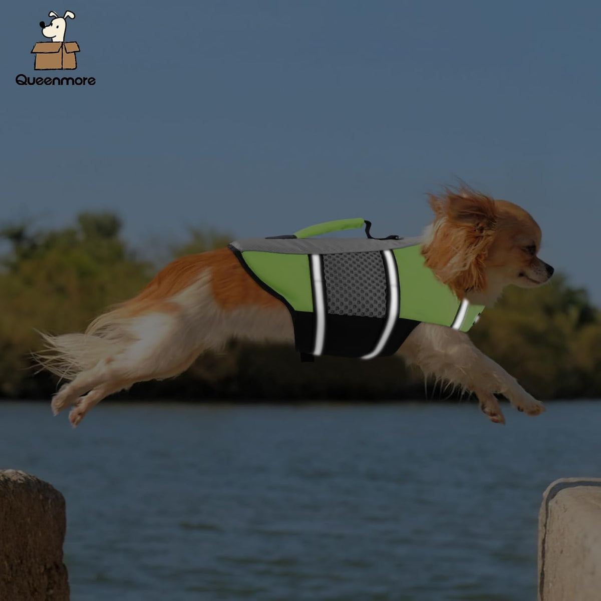 Lightweight Dog Life Jacket Puppy Swimming Vest with Lift Handle
