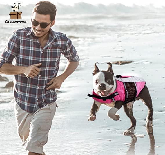 Lightweight Dog Life Jacket Puppy Swimming Vest with Lift Handle