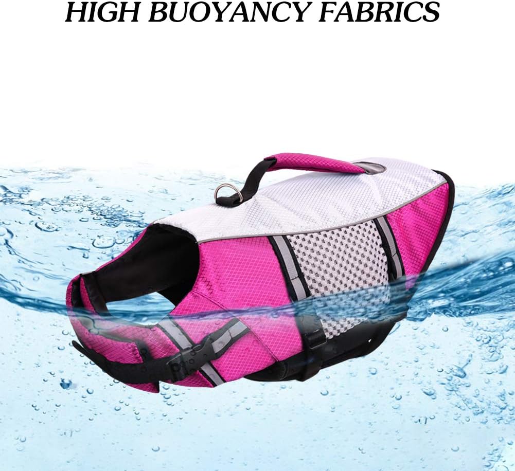 Lightweight Dog Life Jacket Puppy Swimming Vest with Lift Handle