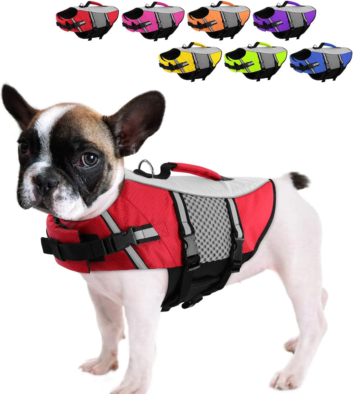 Lightweight Dog Life Jacket Puppy Swimming Vest with Lift Handle