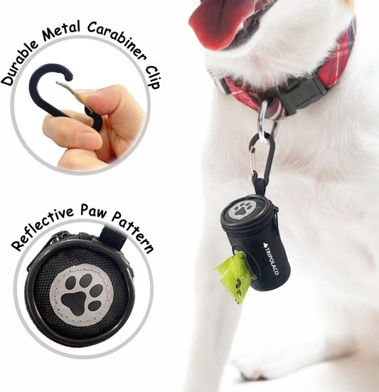 Dog Poop Bag Holder for Leash, Easy Release Poop Bag Dispenser