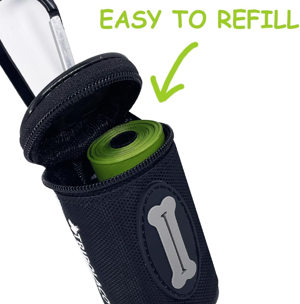 Dog Poop Bag Holder for Leash, Easy Release Poop Bag Dispenser