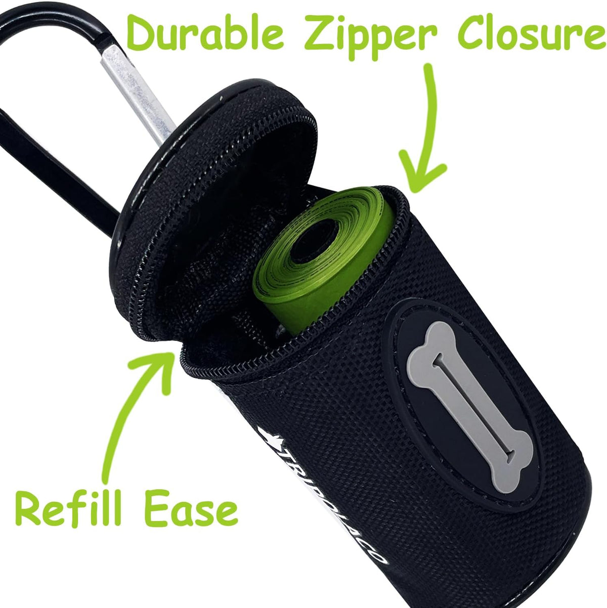 Dog Poop Bag Holder for Leash, Easy Release Poop Bag Dispenser