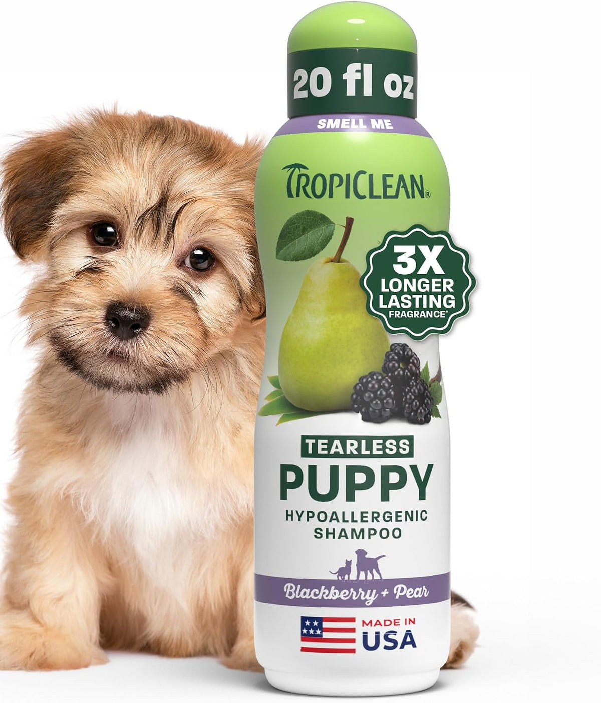 Gentle Puppy Shampoo, Sensitive Skin, Coconut Scent, 20oz | For Allergies & Sensitive Skin | Gentle Coconut Scent | Safe for Cats & Kittens | Made in USA