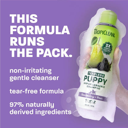Gentle Puppy Shampoo, Sensitive Skin, Coconut Scent, 20oz | For Allergies & Sensitive Skin | Gentle Coconut Scent | Safe for Cats & Kittens | Made in USA