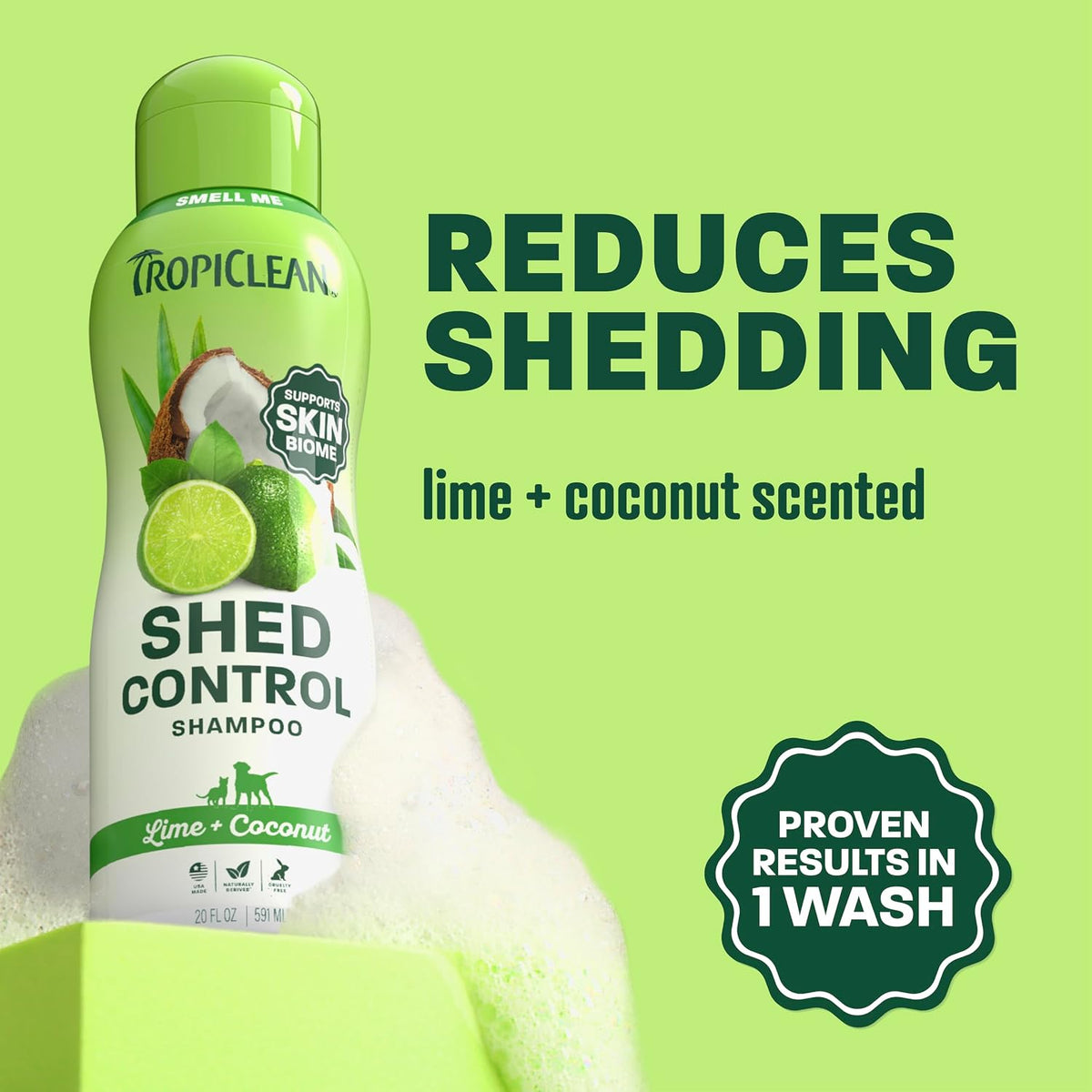 Gentle Puppy Shampoo, Sensitive Skin, Coconut Scent, 20oz | For Allergies & Sensitive Skin | Gentle Coconut Scent | Safe for Cats & Kittens | Made in USA