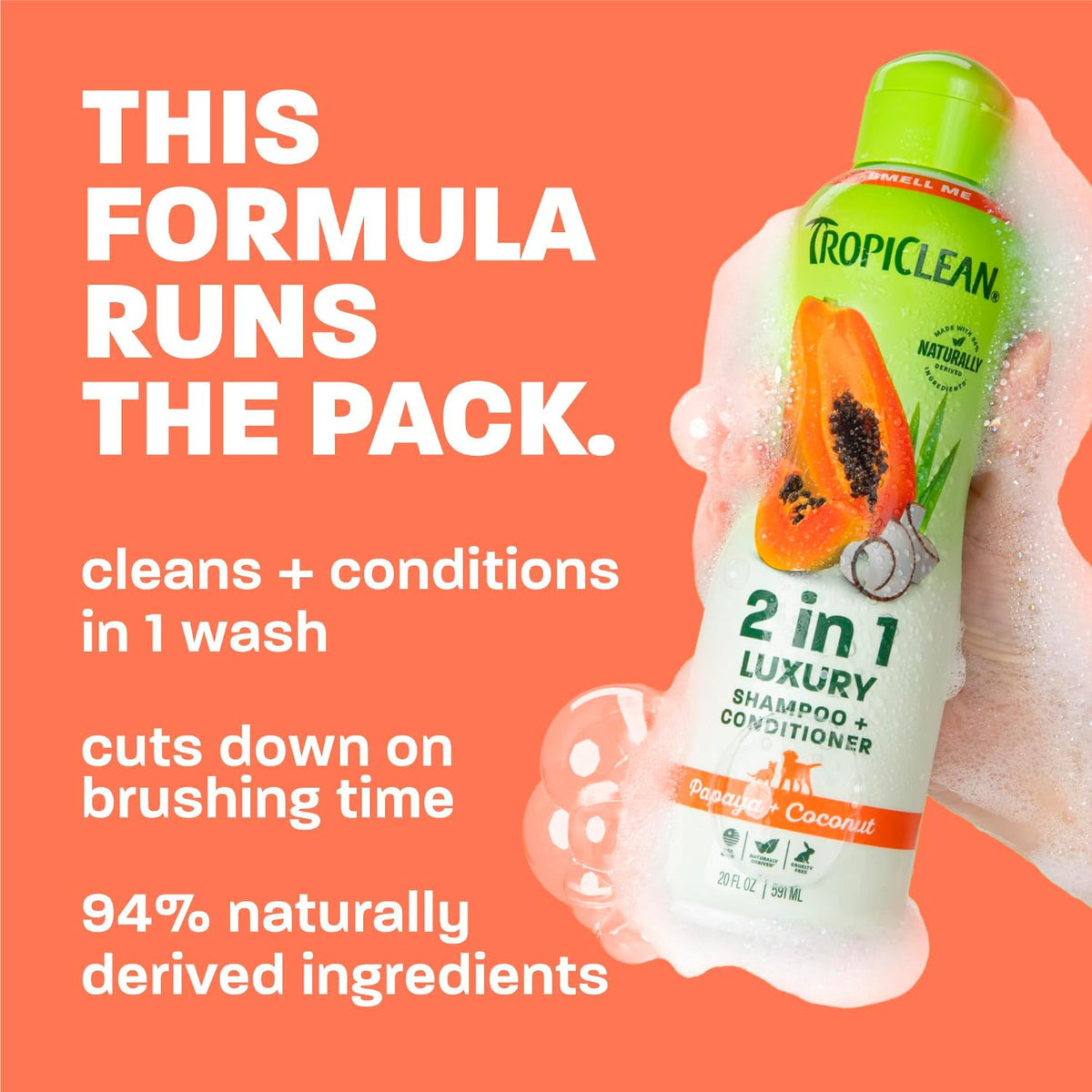 Gentle Puppy Shampoo, Sensitive Skin, Coconut Scent, 20oz | For Allergies & Sensitive Skin | Gentle Coconut Scent | Safe for Cats & Kittens | Made in USA