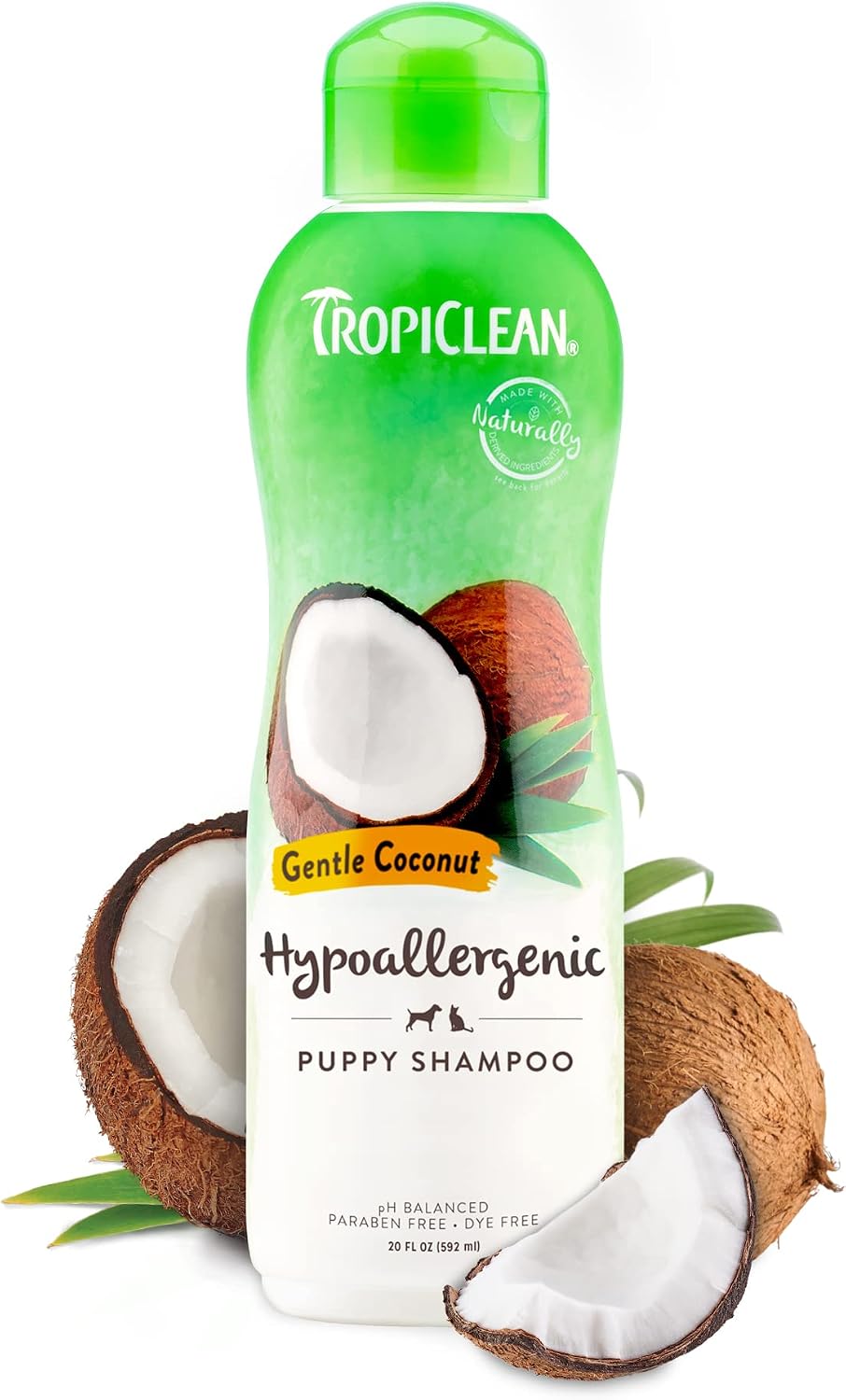 Gentle Puppy Shampoo, Sensitive Skin, Coconut Scent, 20oz | For Allergies & Sensitive Skin | Gentle Coconut Scent | Safe for Cats & Kittens | Made in USA