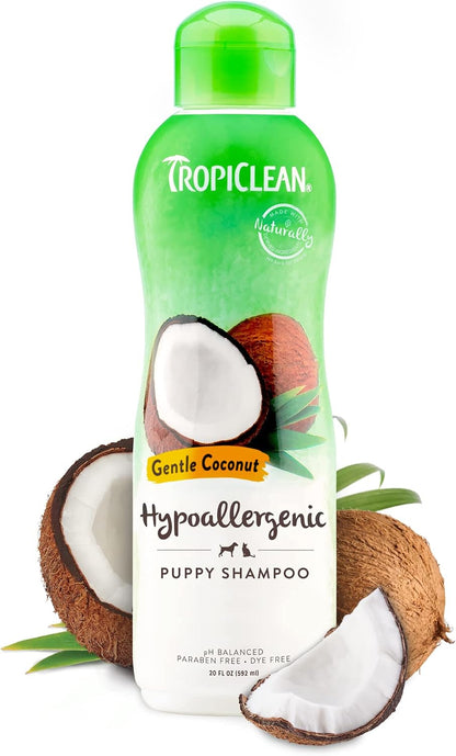 Gentle Puppy Shampoo, Sensitive Skin, Coconut Scent, 20oz | For Allergies & Sensitive Skin | Gentle Coconut Scent | Safe for Cats & Kittens | Made in USA