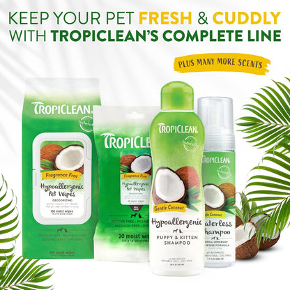 Gentle Puppy Shampoo, Sensitive Skin, Coconut Scent, 20oz | For Allergies & Sensitive Skin | Gentle Coconut Scent | Safe for Cats & Kittens | Made in USA