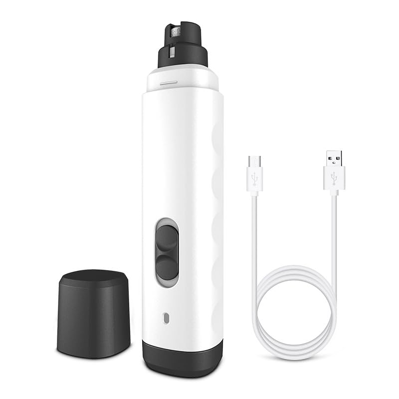 Dog Nail Grinder Quiet, Dog Nail Trimmers, Professional 2-Speed Electric Rechargeable Pet Nail Trimmer Painless Paws Grooming & Smoothing for Small Medium Large Dogs & Cats
