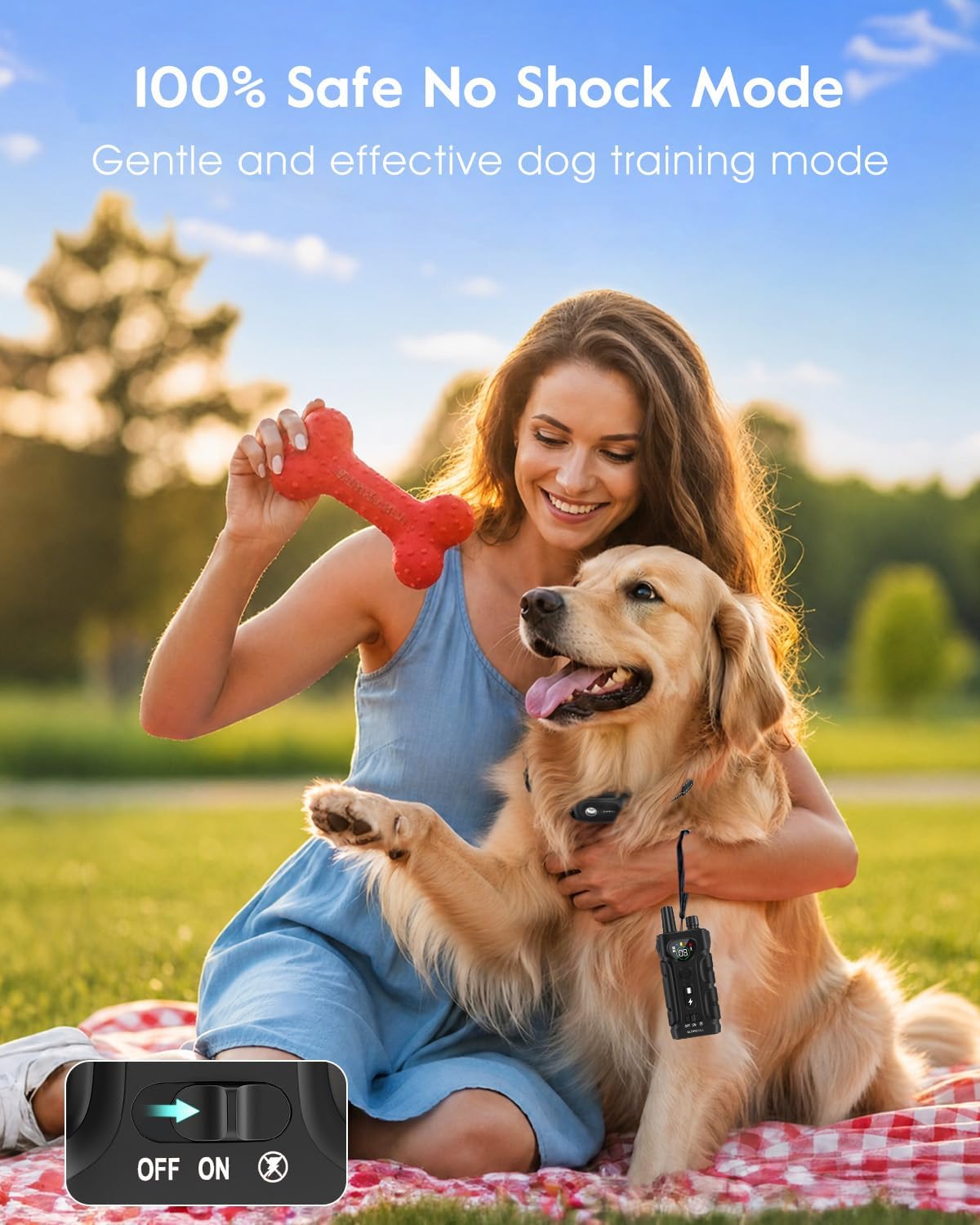 SLOPEHILL Dog Shock Collar,4200FT Dog Training Collar with Remote,Pink