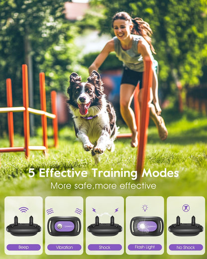 SLOPEHILL Dog Shock Collar,4200FT Dog Training Collar with Remote,Pink