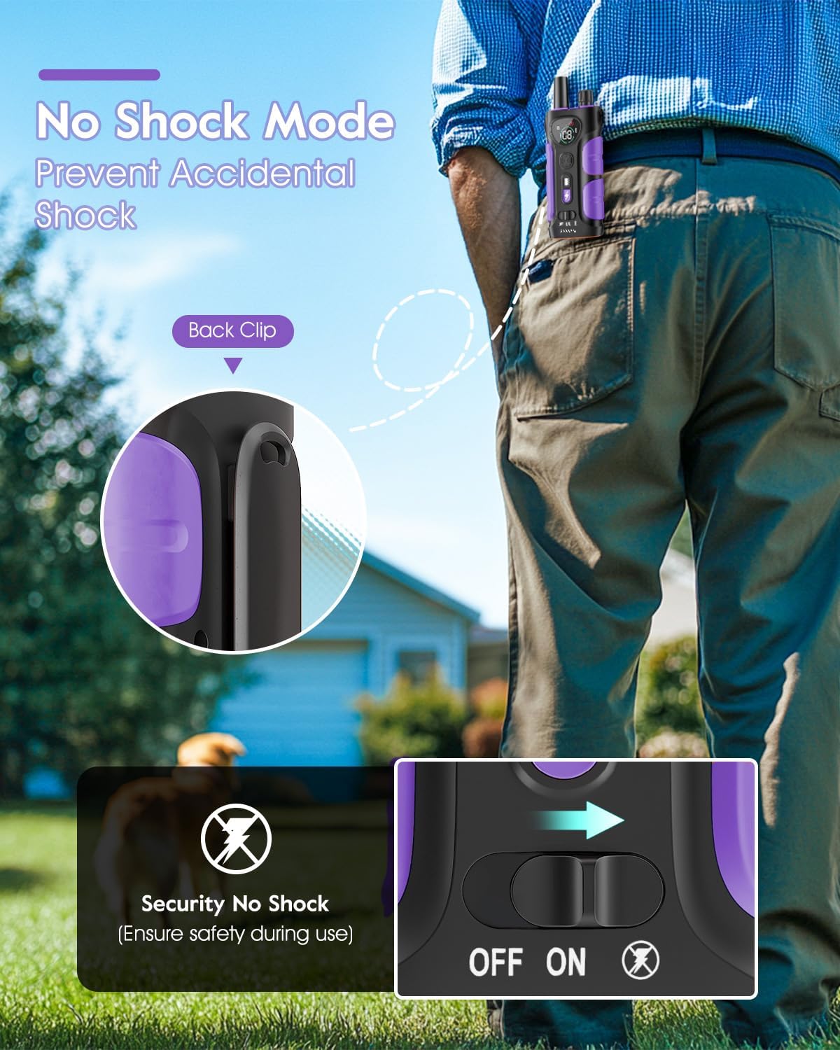 SLOPEHILL Dog Shock Collar,4200FT Dog Training Collar with Remote,Pink