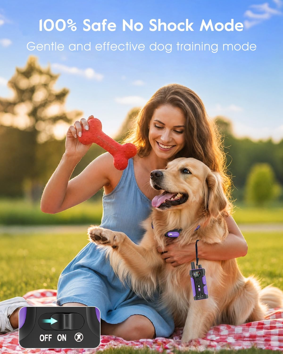 SLOPEHILL Dog Shock Collar,4200FT Dog Training Collar with Remote,Pink