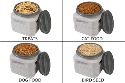 Airtight Dog Food Storage Container – 13 Gal, up to 54 lb Capacity – Cat and Dog Food Container with Twist Lid & Handles – BPA-Free, Made in USA