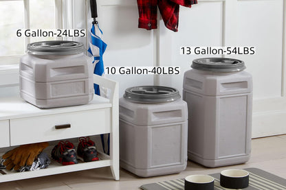 Airtight Dog Food Storage Container – 13 Gal, up to 54 lb Capacity – Cat and Dog Food Container with Twist Lid & Handles – BPA-Free, Made in USA