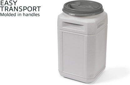 Airtight Dog Food Storage Container – 13 Gal, up to 54 lb Capacity – Cat and Dog Food Container with Twist Lid & Handles – BPA-Free, Made in USA
